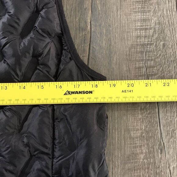 Tangerine Womens Puffer Vest Black Full Zip Packable Pockets Active Wear Medium - Picture 6 of 12